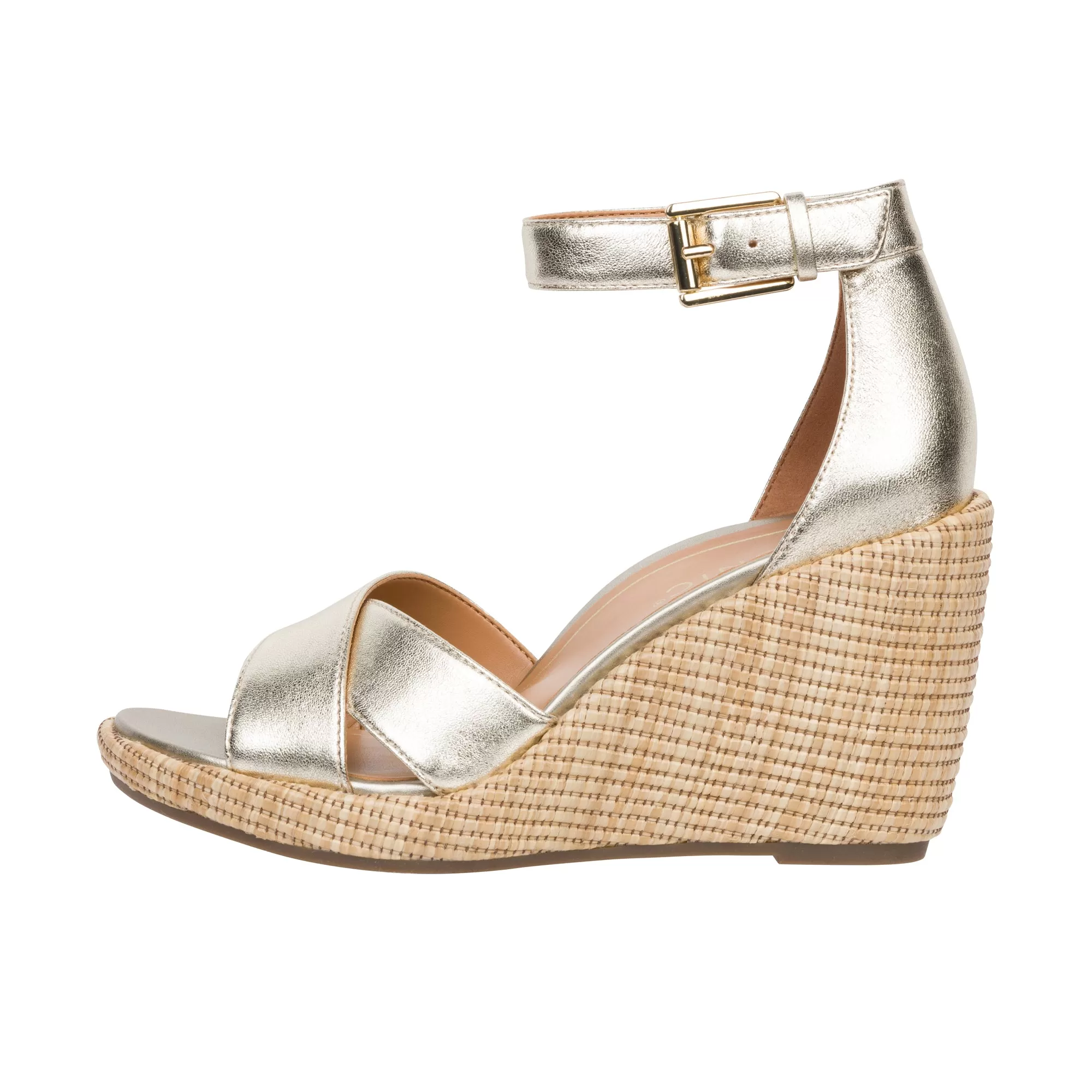 Vionic Womens Marina Wedge Sandal Gold