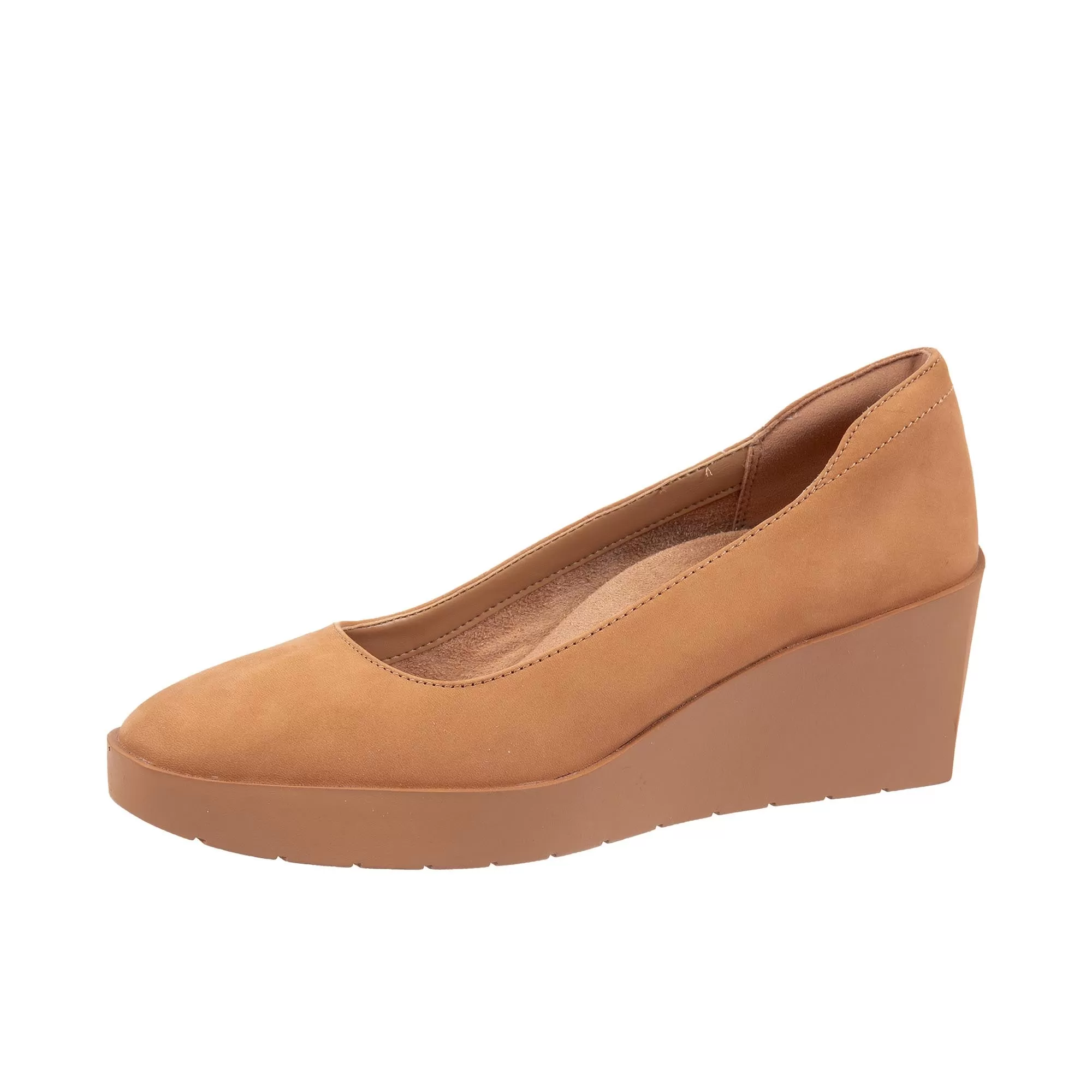 Vionic Womens Sereno Wedge Heel Camel