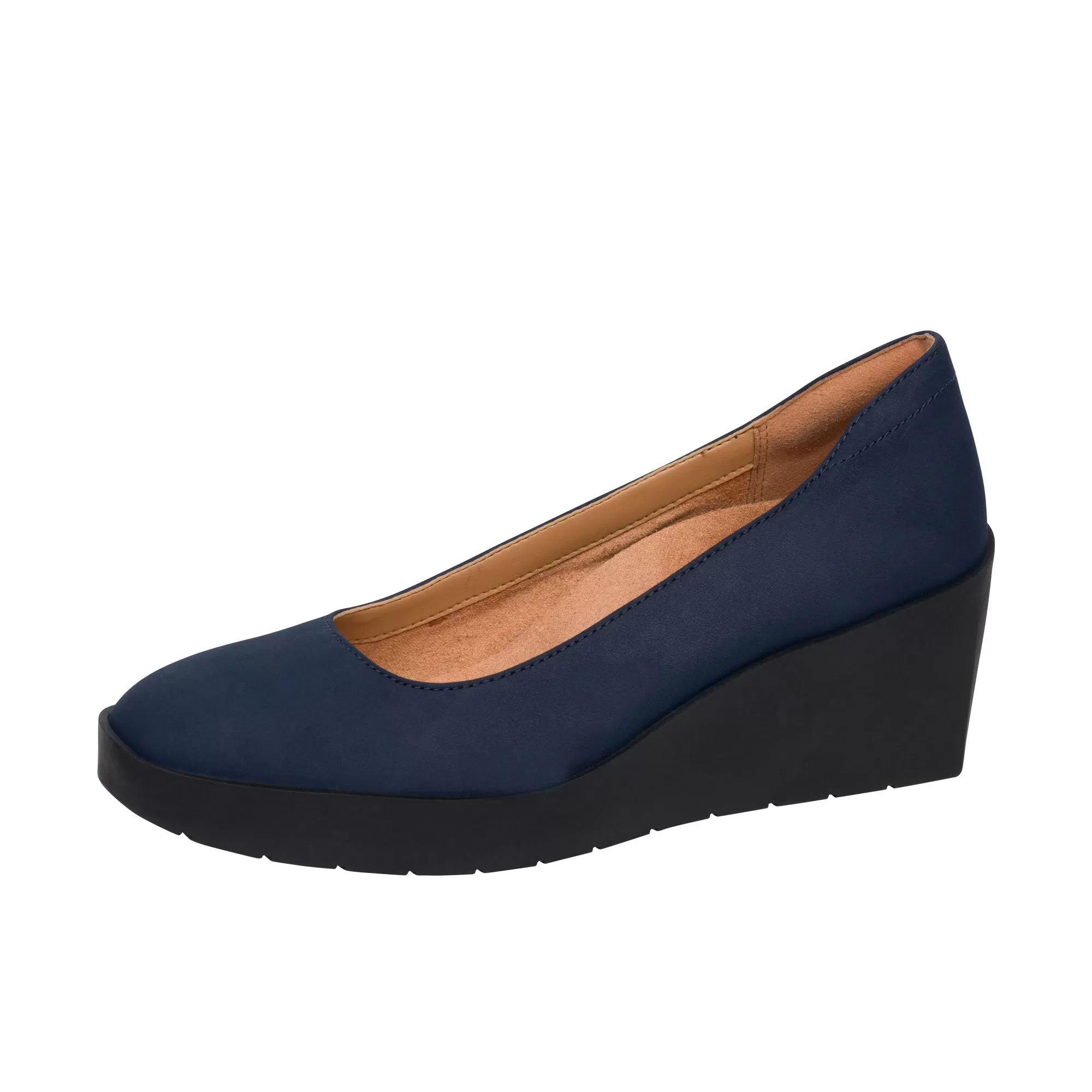 Vionic Womens Sereno Wedge Heel Navy