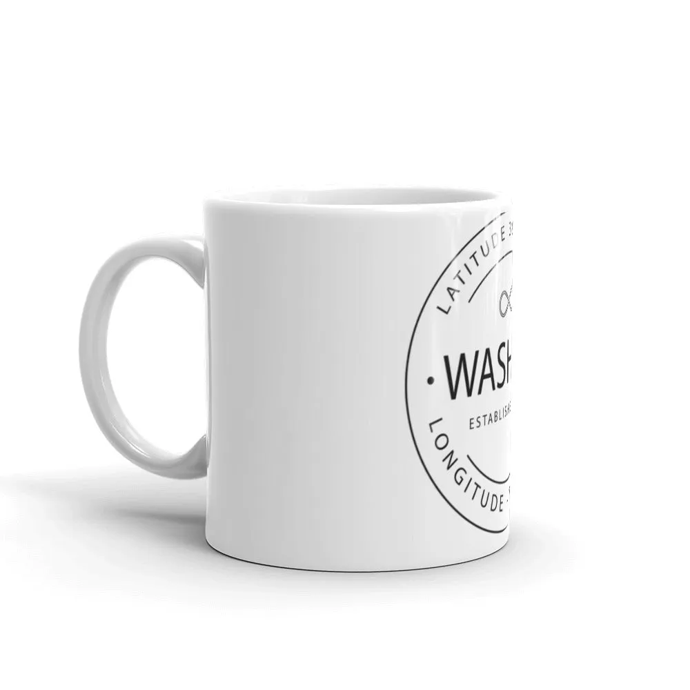 Washington DC - Mug - Latitude & Longitude