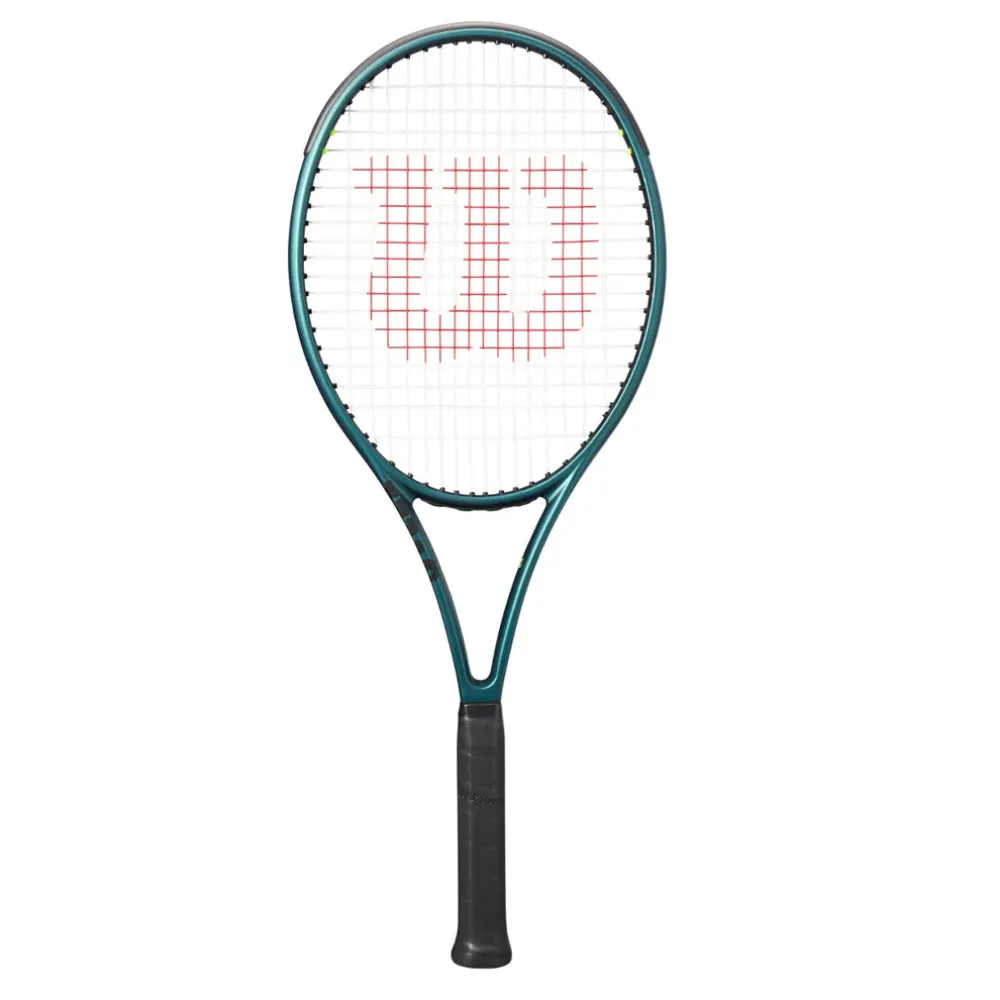 WILSON Blade 100UL V9 Unstrung Tennis Racquet (Emerald Night Green)