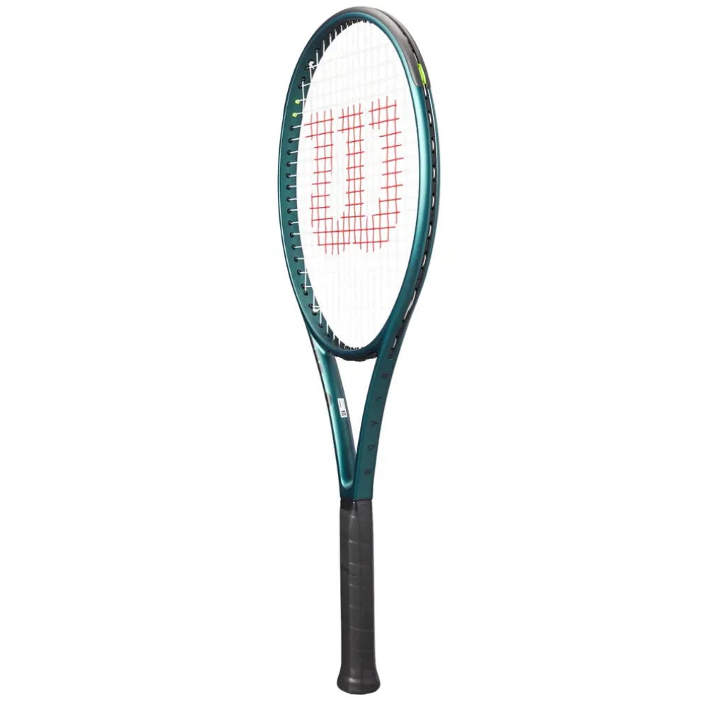 WILSON Blade 100UL V9 Unstrung Tennis Racquet (Emerald Night Green)