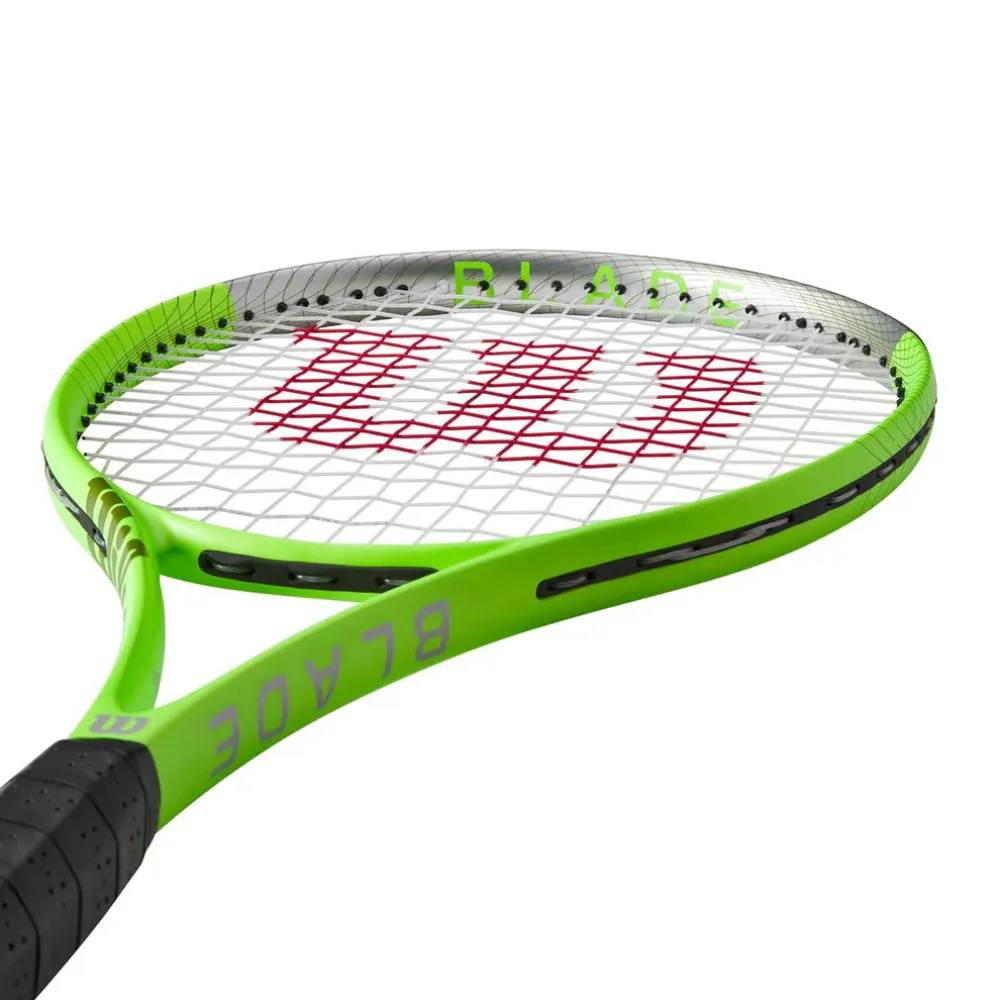 WILSON Blade Feel RXT 105 Strung Tennis Racquet (Green/Black)