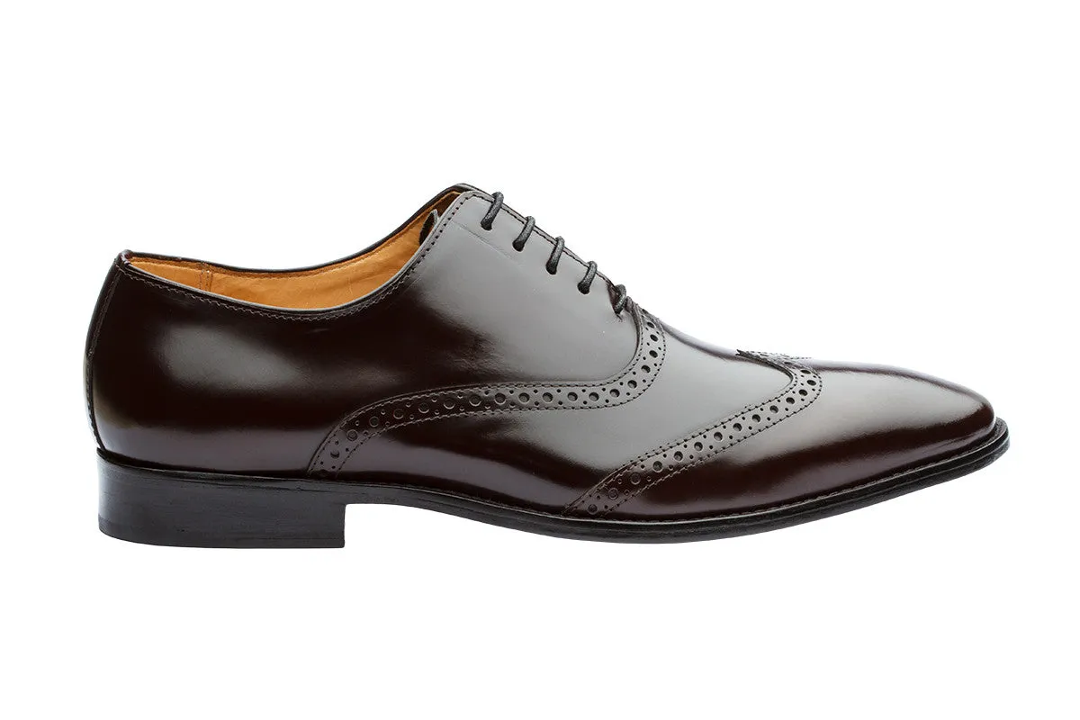 WING CAP BROGUE OXFORD- BURGUNDY