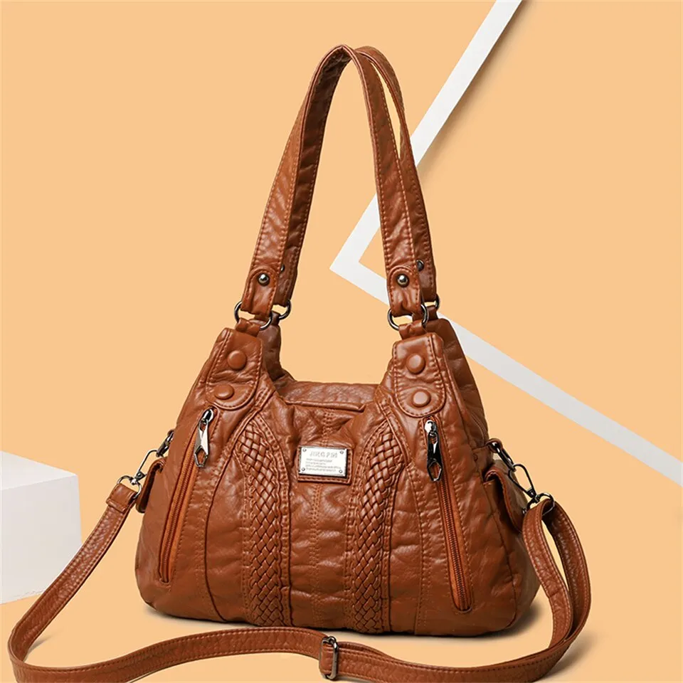 Women's Many Pockets Luxury Designer Shoulder Crossbody Handbag