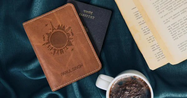 World Tour Design Leather Personalized Passport Cover